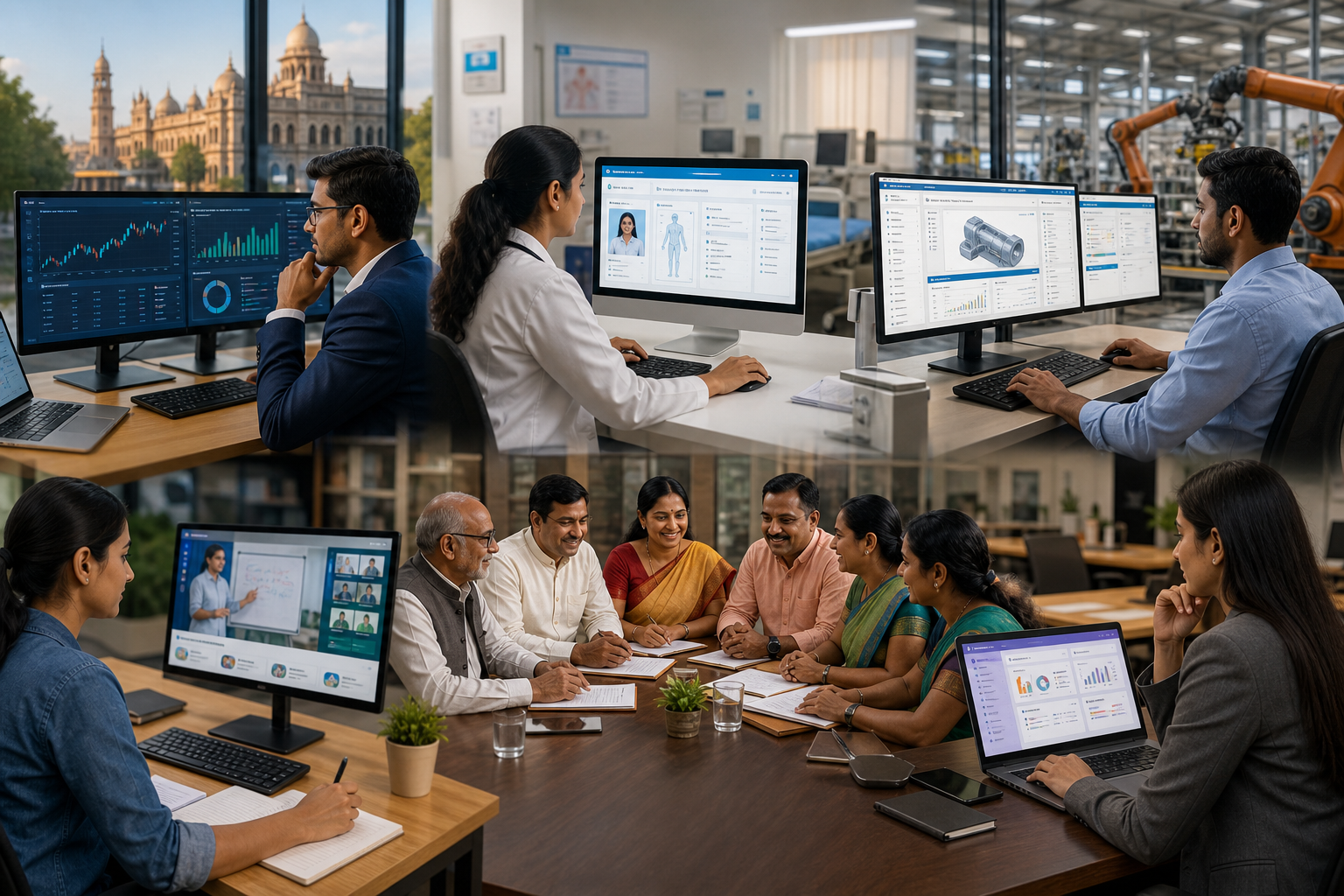 Industry software solutions — banking healthcare manufacturing Kanpur India
